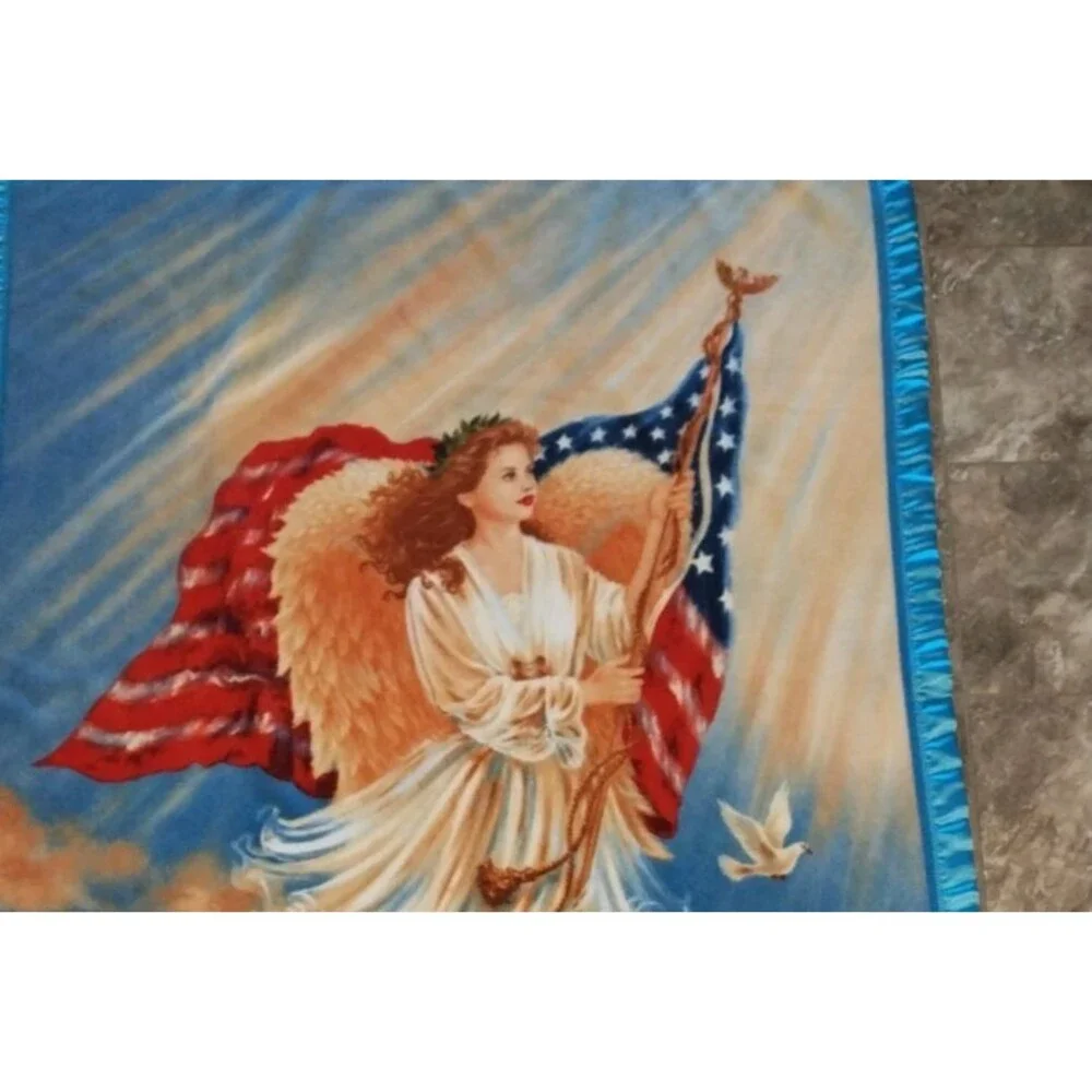Dona Gelsinger “American Angel” Tapestry Blanket/Throw Soft Fleece 50” X 60”